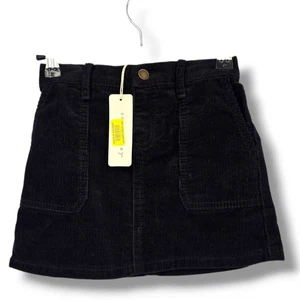 NEW Copper Key Corduroy Skirt Mini Elastic Waist Casual Black Girls Size 5 - Picture 1 of 7