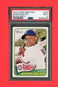 2014 TOPPS HERITAGE #476 ADRIAN BELTRE BLACK/GRAY BACK PSA 9 - Picture 1 of 2