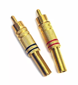 20pairs RCA Male Plug Gold Plated 1031-B for 3C Microphone Cable Taiwan - Picture 1 of 3