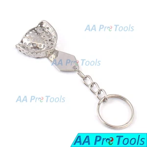AA Pro: Dental Hygienist Impression Trays Key chain, Full Denture Perforated - Picture 1 of 3