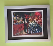 LEROY NEIMAN +  1990 VINTAGE SIGNED PRINT FRAMED + KEY BAR CHICAGO
