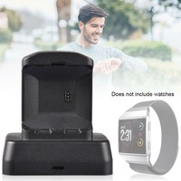 Charging Cradle Dock Holder Stand USB Cable Charger for Fitbit Ionic Smart Watch