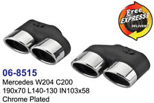 Copri terminali di scarico sportivi per Mercedes Benz W204 C200 S/Steel cromato