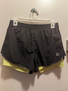 RBX Women's Medium Black/Yellow Lined Running 2.5 Inch Shorts W/ Drawstring... - Picture 1 of 13