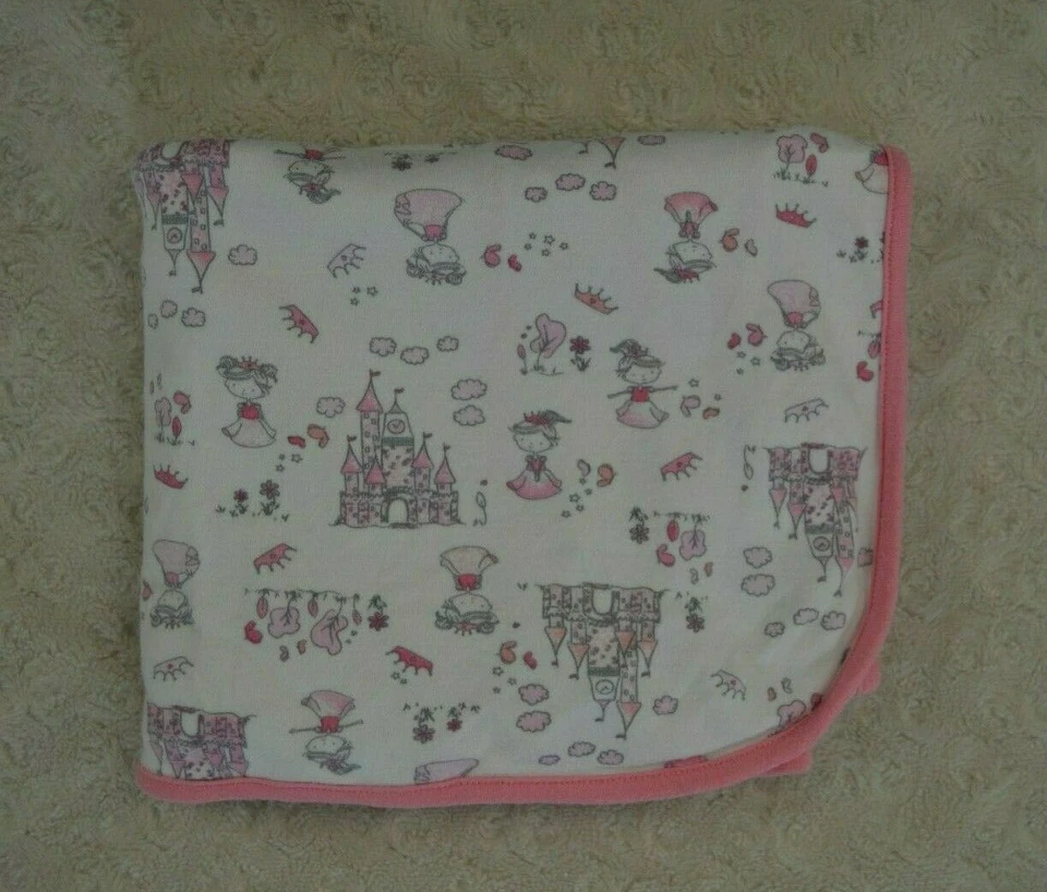 Manta Bebé Castillo Princesa Rosa The Children's Place Blanco Gris Tiara Nubes  Foto 1 de 4