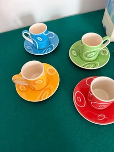 Whittards Of Chelsea Boxed Set of four Espresso Cups & Saucers - Picture 1 of 7