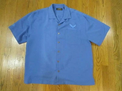 Camisa Corvette Stingray Racing Eagle Dry Goods Azul Bordada Manga Corta XL Foto 1 de 4