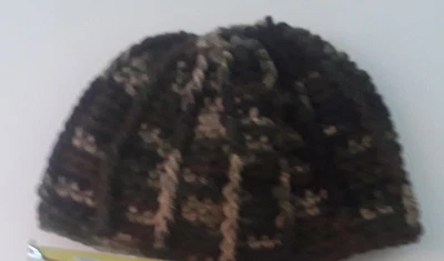 New Born/Infant Hat Boys Crocheted Handmade Camouflage - Image 1 of 3