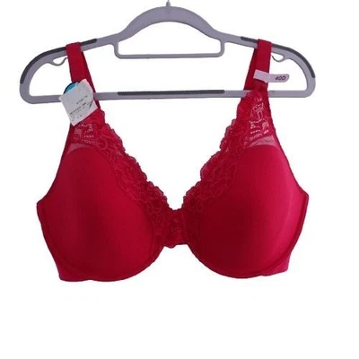 NOVO Bali Feminino One Smooth U Conforto Renda Elástica UW Vermelho Tamanho 40D DF0084 - Imagem 1 de 4