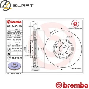 2x BRAKE DISC 09.C405.13 FOR BMW 6/F13/Convertible/F12/Gran/F0 7/F01/F02/F03 - Picture 1 of 7