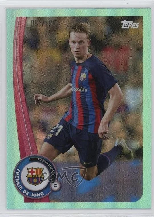 2022-23 Topps FC Barcelona Fan Set Aqua /199 Frenkie de Jong #BA-9 - Image 1 of 2