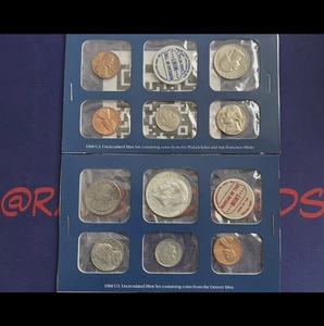 Juegos de monedas de Estados Unidos 1968 sin circular como nuevas RARO - Imagen 1 de 1