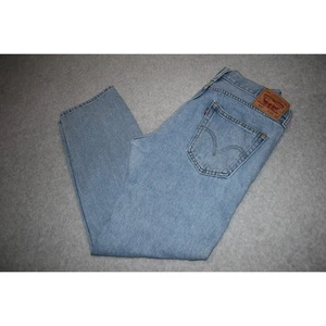 Levis 505 Blue Jeans Mens Size 34 x 30 Classic Straight Fit Cotton - Picture 1 of 6