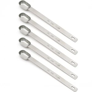 5PCS 1/2tsp (1/6tbsp, 2.5ml) Single Measuring Spoon, Stainless Steel Long Han... - Picture 1 of 6
