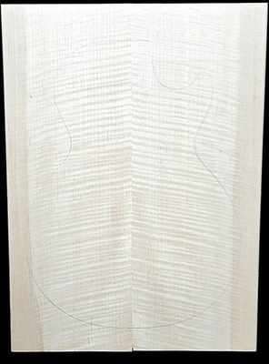 Carve top 4a curly maple - glued up - discounted for flaw on back - Image 1 of 4