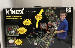KNEX Steel Scorpion Roller Coaster 51485 71844 COMPLETE 1035 Pieces SEALED NEW - Picture 1 of 6