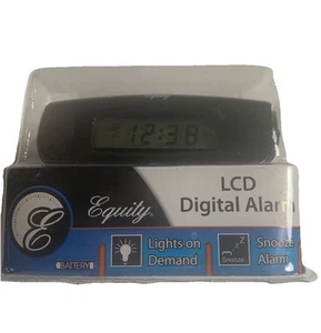 31003 Equity by La Crosse Digital Alarm Clock Black Case with LCD Display - Picture 1 of 5