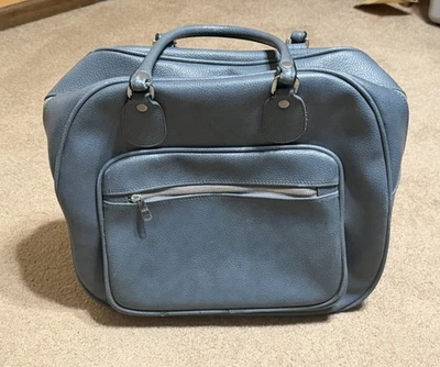 American Tourister Triumph Blue Travel Satchel Overnight Bag Vintage w/ Lock/Key - Image 1 of 4