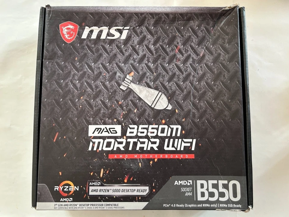🟢 MSI B550M MORTAR WIFI  M-ATX Socket AM4 AMD per CPU RYZEN 3XXX-4XXX-5XXX - Immagine 1 di 4