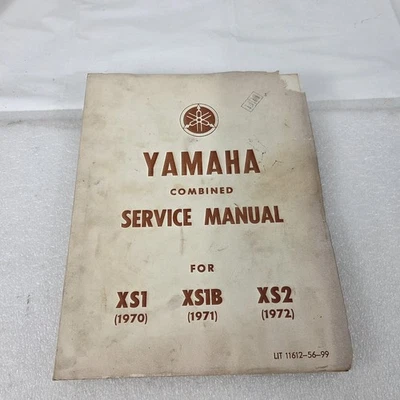 Vintage Yamaha XS1 XS1B XS2 1970 1971 1972 Combined Service Manual Motorcycle - Image 1 of 4
