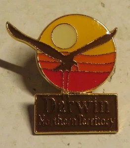 Vintage Northern Australia's Territory Travel Hat Lapel Pin Button DARWIN 7/8" - Bild 1 von 9