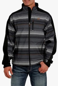 Cinch Mens Blanket Stripe Bonded Jacket 2XL Black Storm Defense Tech New - Picture 1 of 15