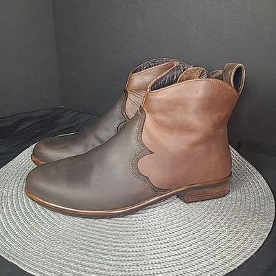 Botines Naot Mujer Talla 37 Marrón Western Planos 2 Tonos Confort Botín Foto 1 de 4