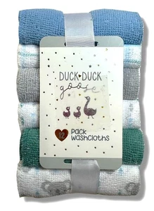 WASHCLOTHS BOYS - DUCK DUCK GOOSE 243 - BLUE KOHALA - 12 PACK SOFT BABY BATH - Picture 1 of 2