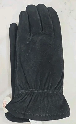 ISOTONER ЖЕНЩИНЫ ЧЕРНЫЕ ЗАМШЕВЫЕ ПЕРЧАТКИ АКРИЛОВАЯ ВЯЗАНАЯ ПОДКЛАДКА РАЗМЕР БОЛЬШОЙ - Изображение 1 из 4