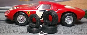 1/32 URETHANE SLOT CAR TIRES 2pr fit Vintage Monogram Ferrari 330P - Bild 1 von 6
