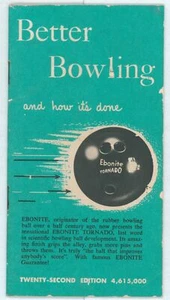 1956 Ebonite Better Bowling Booklet Blatt Trenton NJ Satellite Tornado Ball Lane - Picture 1 of 4