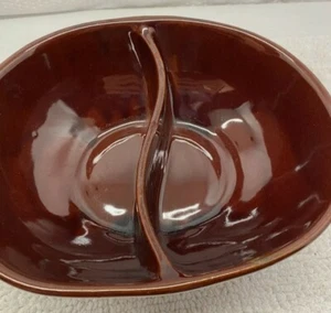 4 x Vintage Marcrest Stoneware Daisy & Dot  Divided Serving Dish Bowl Ovenproof  - Picture 1 of 3