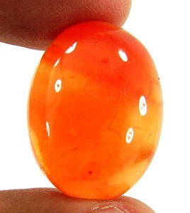 31.10 Ct Natural Orange Carnelian Loose Gemstone Cabochon Wire Wrap Stone - 2031 - Afbeelding 1 van 2