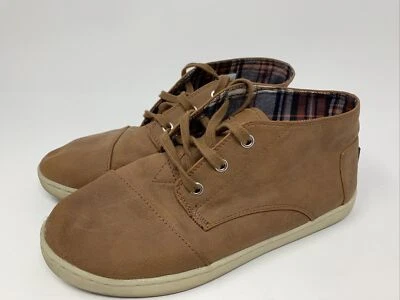 TOMS Paseo Mid Tops 340515 Brown Synthetic 3-Eye Oxfords Chukka Shoes Men’s 6 - Image 1 of 4