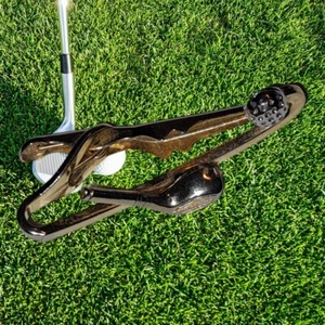 Swank VINTAGE Tie Clip Golf Club/Ball Gold/Silver Tone Ideal Gift For The Golfer - Picture 1 of 12