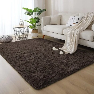 Plush Faux Shaggy Area Rugs Ultra Soft Fluffy Floor Carpets Mats for Living Room - Image 1 of 4