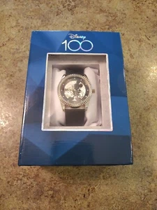 100 Years Disney Mickey Mouse Collector Black Wrist Watch SEALED - Picture 1 of 4