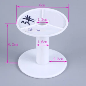 5PCS Empty Plastic Wire Spools Bobbins ROUND ENDS for various Size Cord Ribbon - Picture 1 of 2