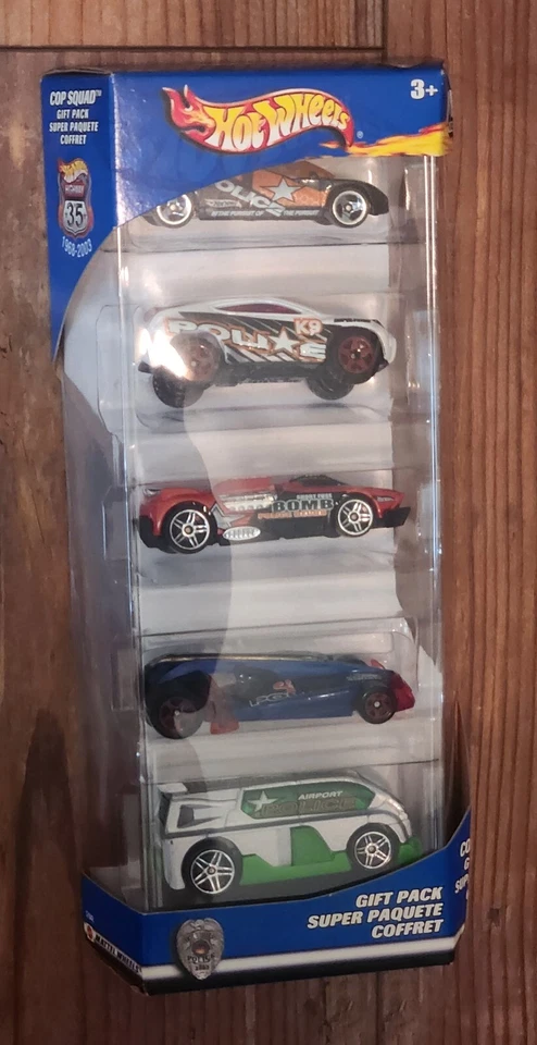 MATTEL HOT WHEELS  -- 2002 COP SQUAD -- 5-CAR GIFT PACK - Image 1 of 1