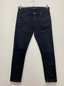 Jeans uomo NUDIE nero zip elasticizzato slim skinny taglia W30/L30 - Foto 1 di 8