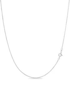 Solid .925 Sterling Silver 1mm Box Chain Necklace 12 - 40 inches - Picture 1 of 7