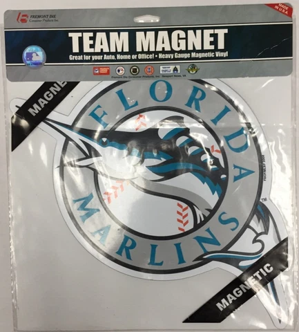 Florida Marlins Retro Logo MLB Die Cut 11" X 15" Magnet Cover