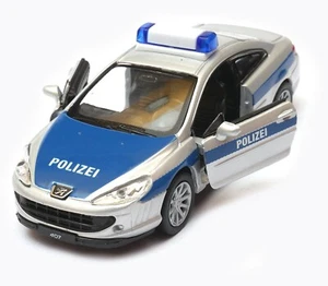 Peugeot Coupe 407 Polizei Germany Car Model Diecast 1:34-1:39 Scale Welly - Picture 1 of 4