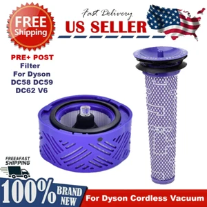 2 Pack de reemplazo Pre Post Motor HEPA Filtro para Dyson Animal DC59 DC61 DC74 V6 - Imagen 1 de 6