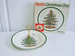 NIB Spode England 11"  Christmas Tree Center Handle Tidbit Serving Tray Platter - Picture 1 of 5