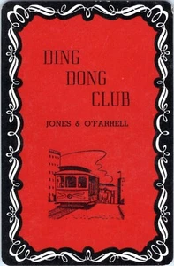 Tarjeta de juego de intercambio individual - Ding Dong Club, San Francisco California - década de 1950 - Imagen 1 de 2