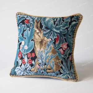 Jacquard Weave Tapestry Pillow Cushion Cover William Morris - Hare, 18”x18", AU - Picture 1 of 5