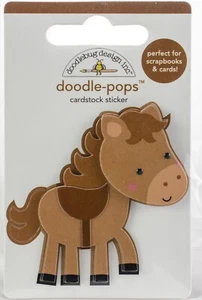 PEGATINAS 3D DOODLEBUG DOODLE-POPS - GIDDY UP - 2,5"" x 3,75"" SEGURO PARA ÁLBUM DE RECORTES - Imagen 1 de 1