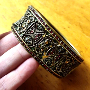 Armreif Starr Öffnende mit Kristallen Signature heidi daus Signed Armband - Bild 1 von 5
