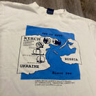 Vintage Ukraine Russia Shirt Azov Transit War Map Tee 100% Cotton Size Medium